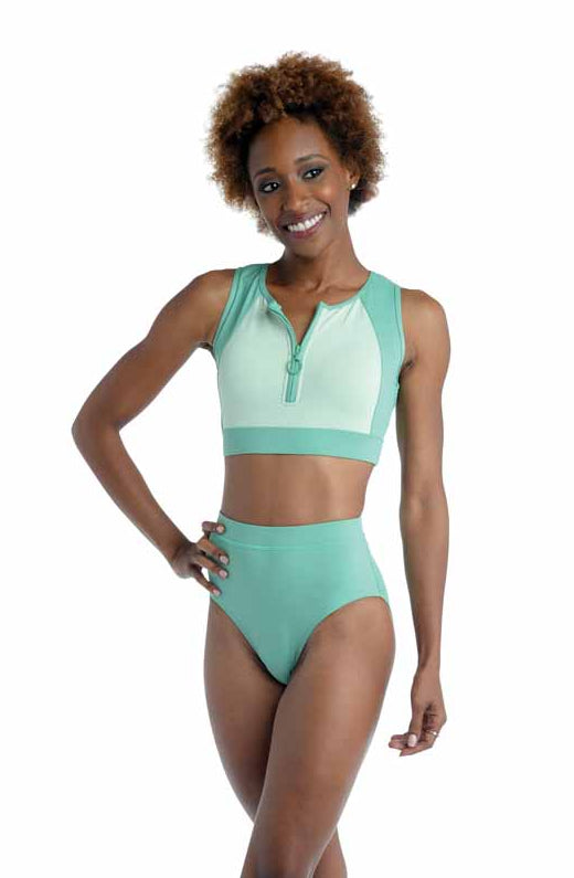 Danznmotion Seafoam Green Adult High Waisted Dance Brief 21410A-GREEN