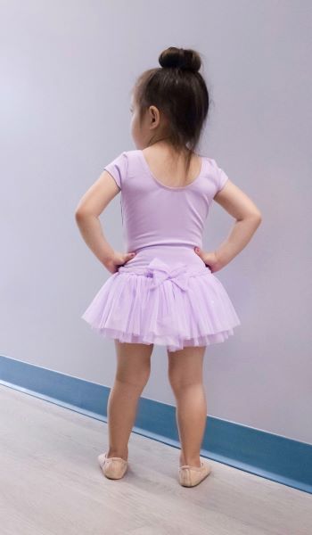 Danznmotion Short Sleeve Dress With Bow Back Accent 2463C *More Colors Available