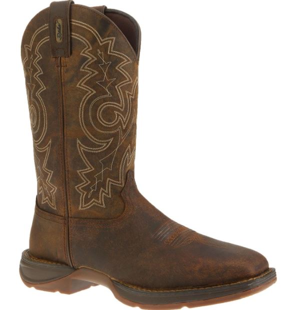 DB4343 Brown Steel Toe Pull On Western Durango Mens Work Boots