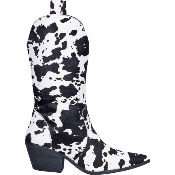 Dingo Black And White Cow Print Live A Little Womens Western Boots DI127-BLACK