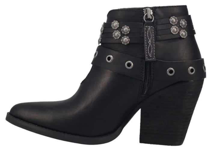 Dingo Black Born To Run Ladies Leather Booties DI242