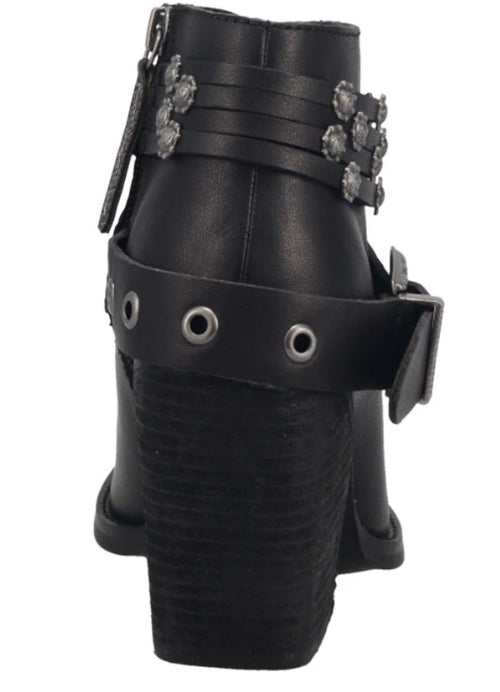 Dingo Black Born To Run Ladies Leather Booties DI242