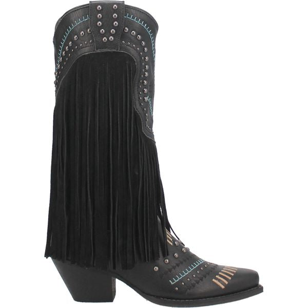 Dingo Black Gypsy Womens Fringe Western Boots DI737-BLACK