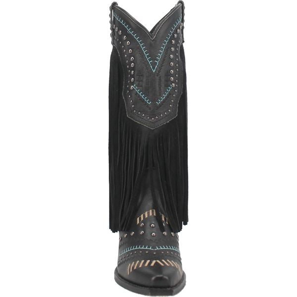 Dingo Black Gypsy Womens Fringe Western Boots DI737-BLACK