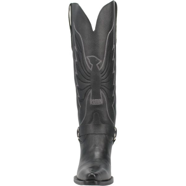 Dingo Black Heavens To Betsy Women's 16 Inch Snip Toe Western Harness Boots DI926-BLACK