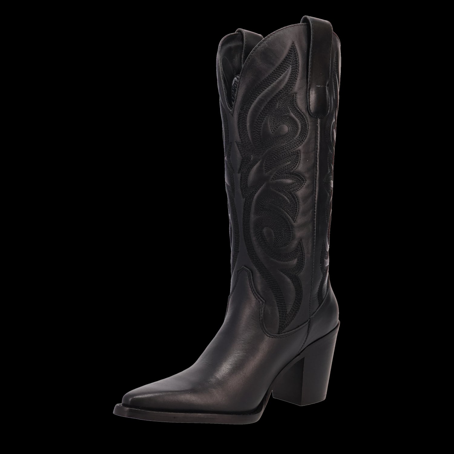 Dingo Black Hensley 13 Inch Snip Toe Women's Leather Boots DI2246-BLK