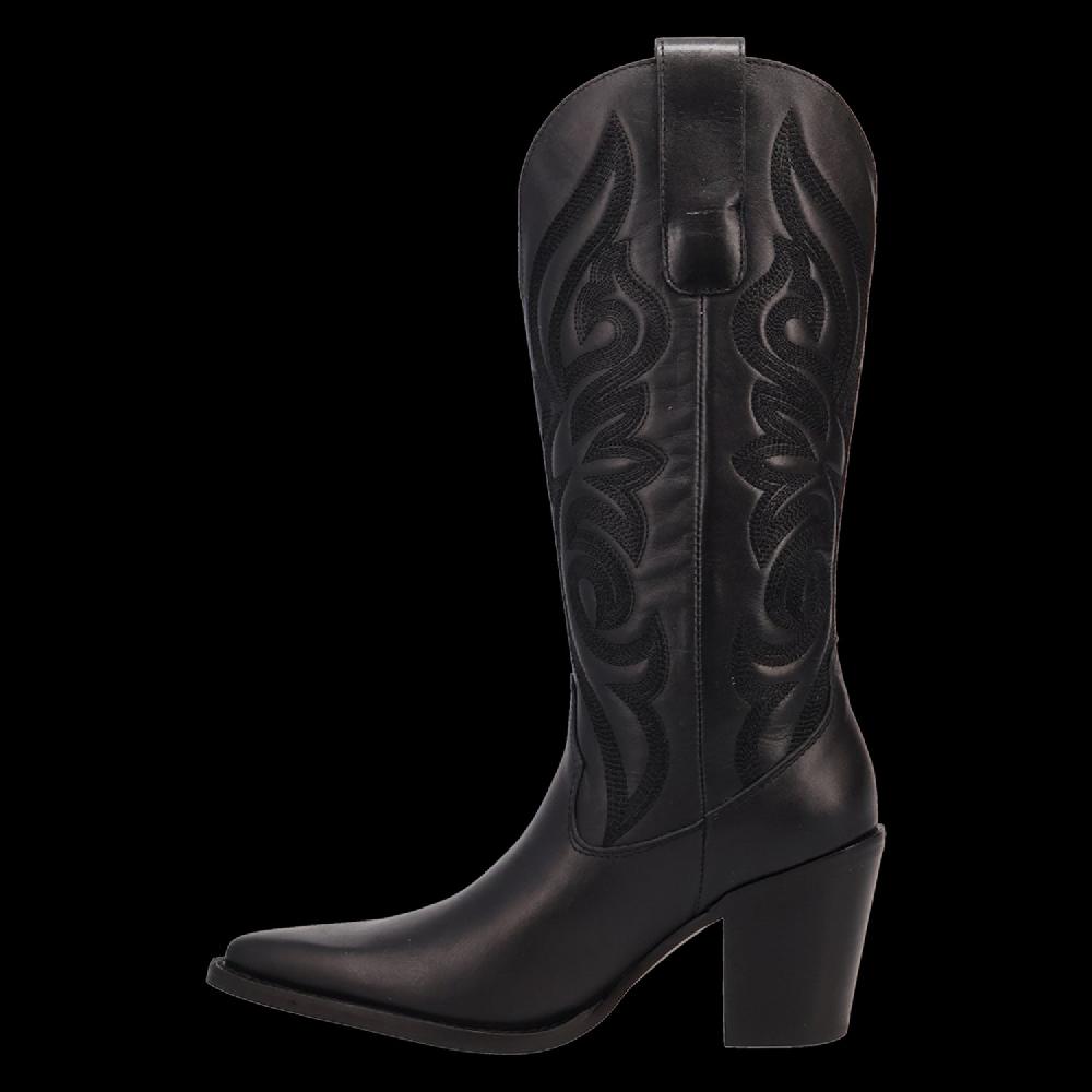 Dingo Black Hensley 13 Inch Snip Toe Women's Leather Boots DI2246-BLK