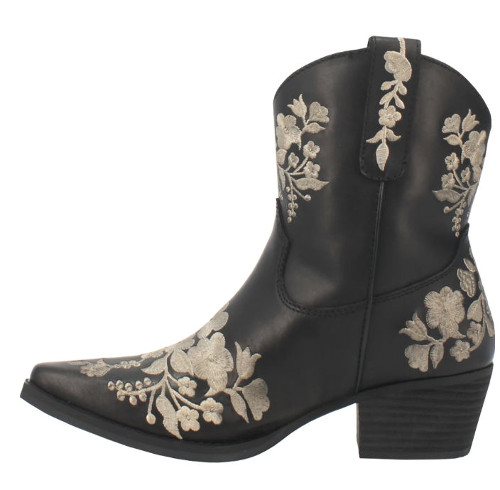 Dingo Black Ladies Take A Bow Embroidered Boot DI354-BLK