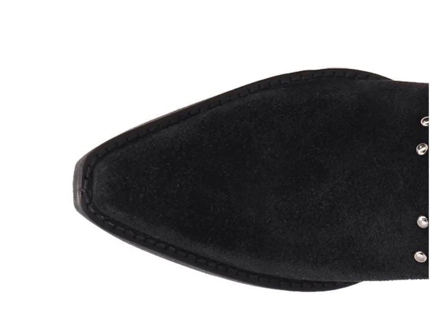 Dingo Black Rodeo Queen Women's Snip Toe Hair On Western Boots DI2222-BLACK