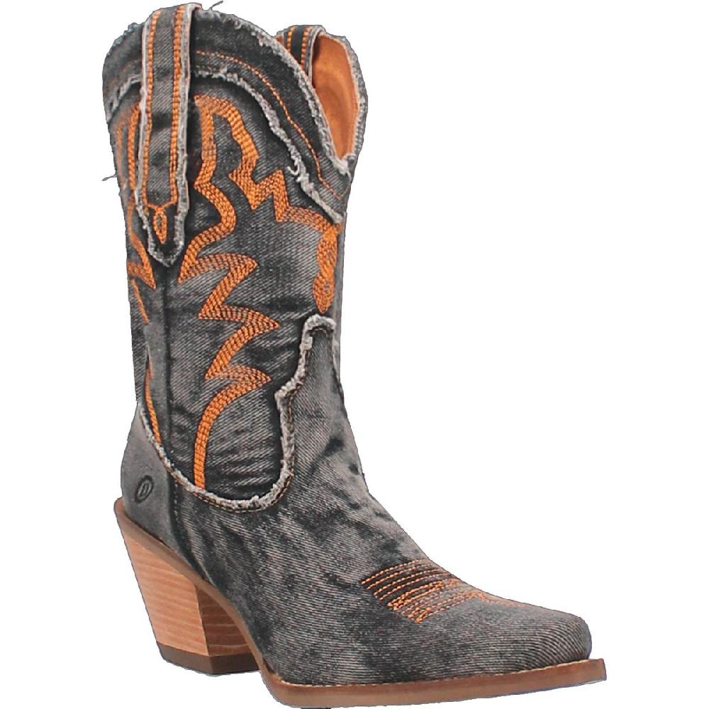 Dingo Black Y'all Need Dolly 9 inch Almond Toe Women's Western Boots DI950-BLACK