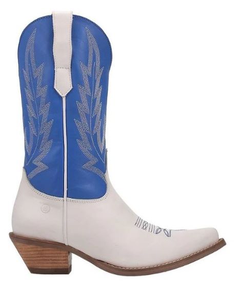Dingo Blue And White Hold Yer Horses Womens Western Boots DI912-BLUE