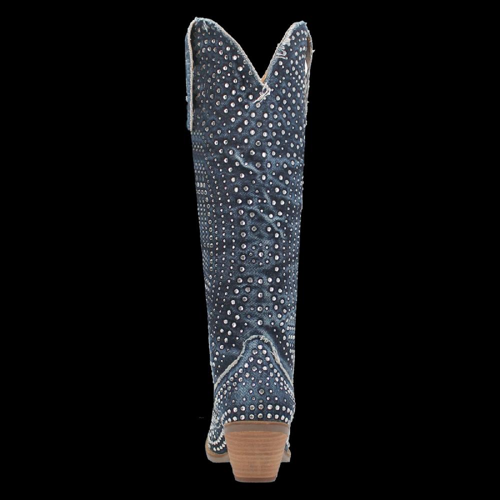 Dingo Blue Honkytonk Honey 15 Inch Women's Snip Toe Western Boots DI162-BLUE