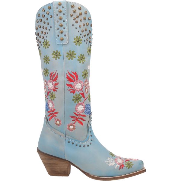 Dingo Blue Poppy Womens Floral Western Boots DI732-BLUE