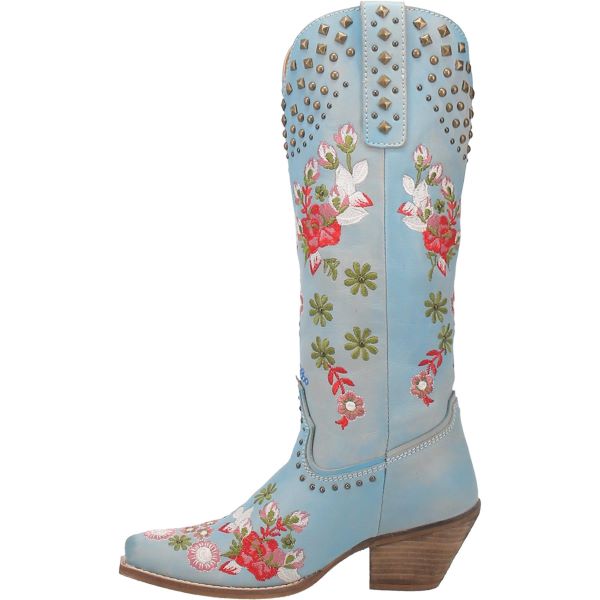 Dingo Blue Poppy Womens Floral Western Boots DI732-BLUE