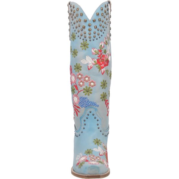 Dingo Blue Poppy Womens Floral Western Boots DI732-BLUE