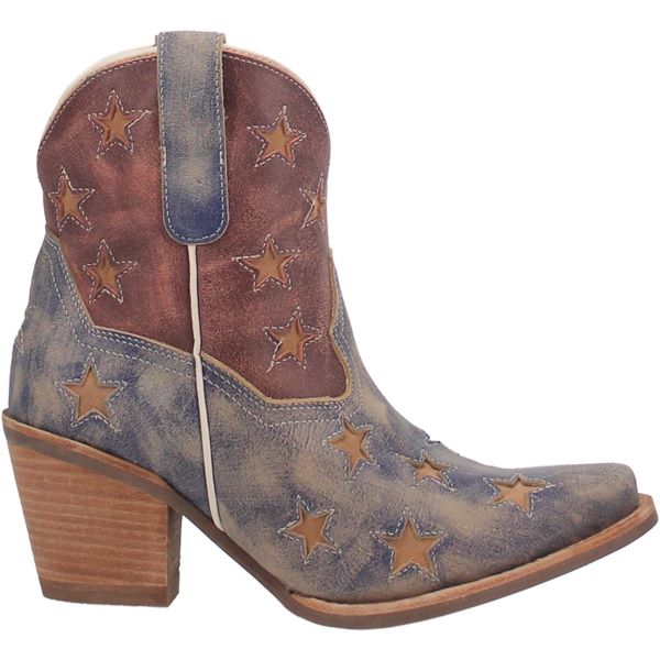Dingo Brown And Blue Liberty Womens Western Boots DI769