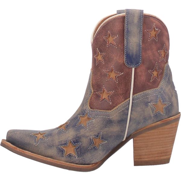Dingo Brown And Blue Liberty Womens Western Boots DI769