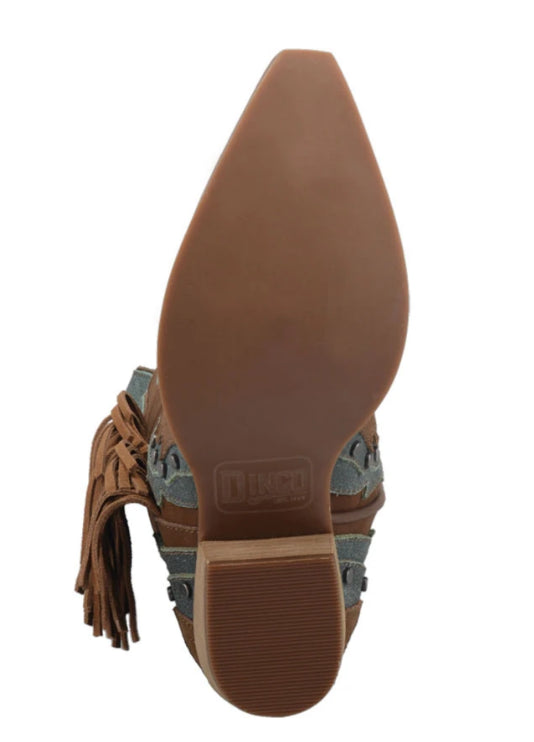 Dingo Brown/Blue Dreamcatcher Ladies Boots DI267-BRN