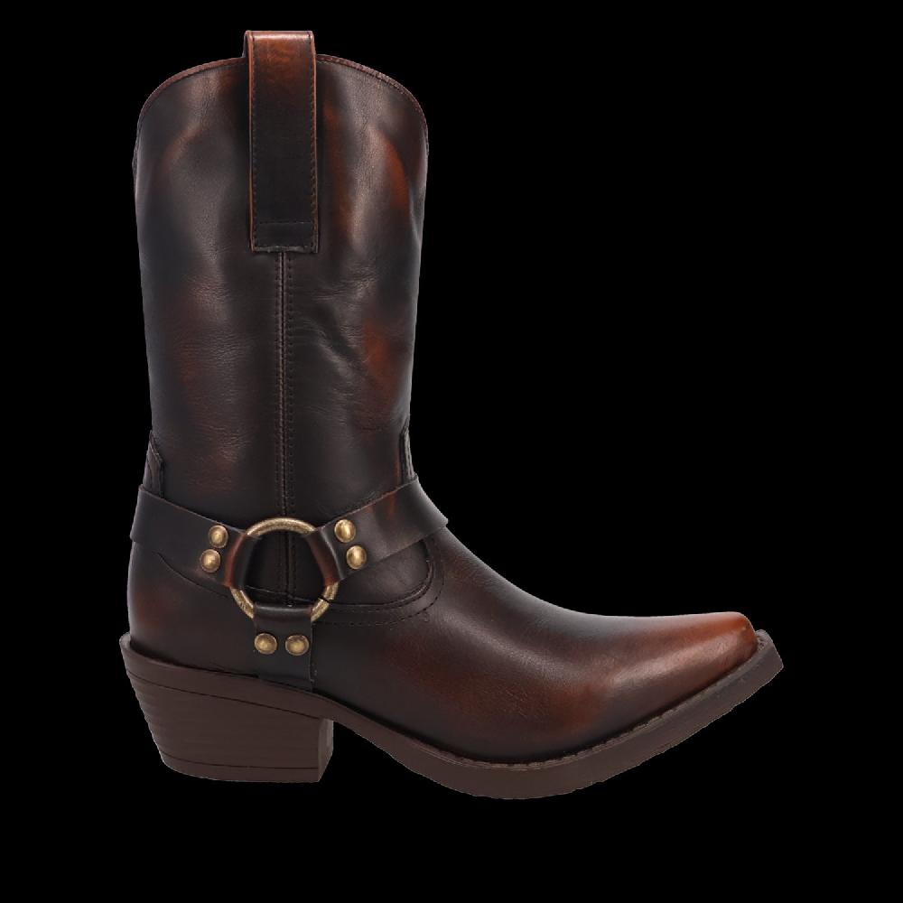 Dingo Brown/Brown Ride A Way Women's Snip Toe Leather Western Boots DI2229-BRN