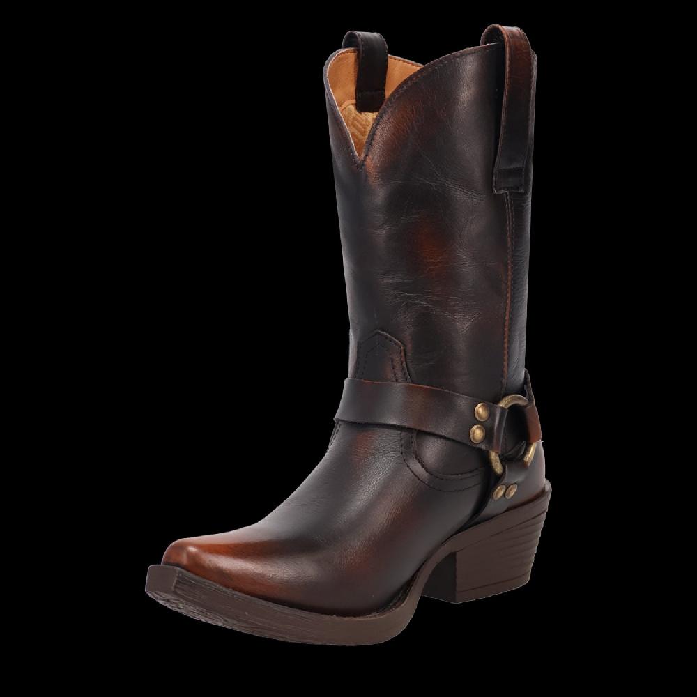 Dingo Brown/Brown Ride A Way Women's Snip Toe Leather Western Boots DI2229-BRN