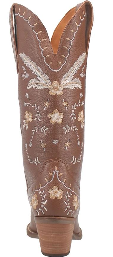 Dingo Brown Full Bloom Women's Almond Toe Western Boots DI939