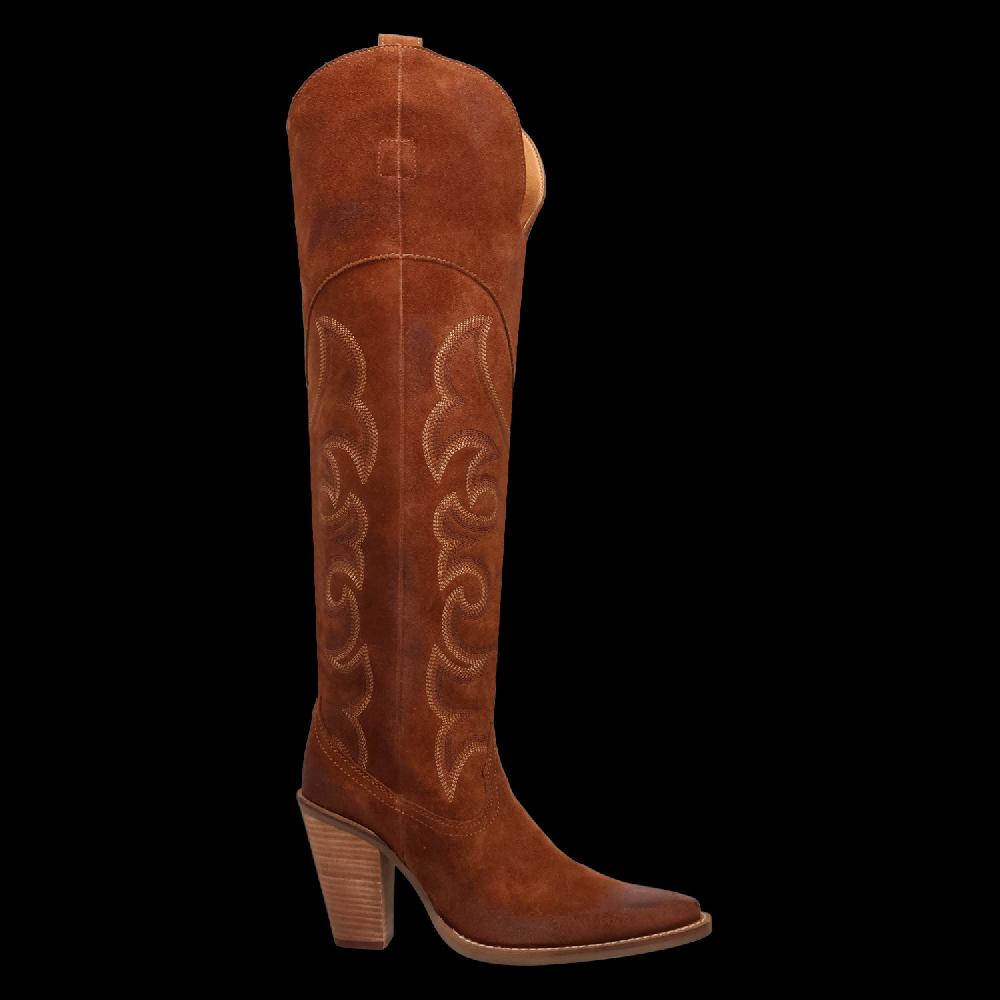 Dingo Brown Primadonna Suede Women's Knee High Western Boots DI2190-BRN