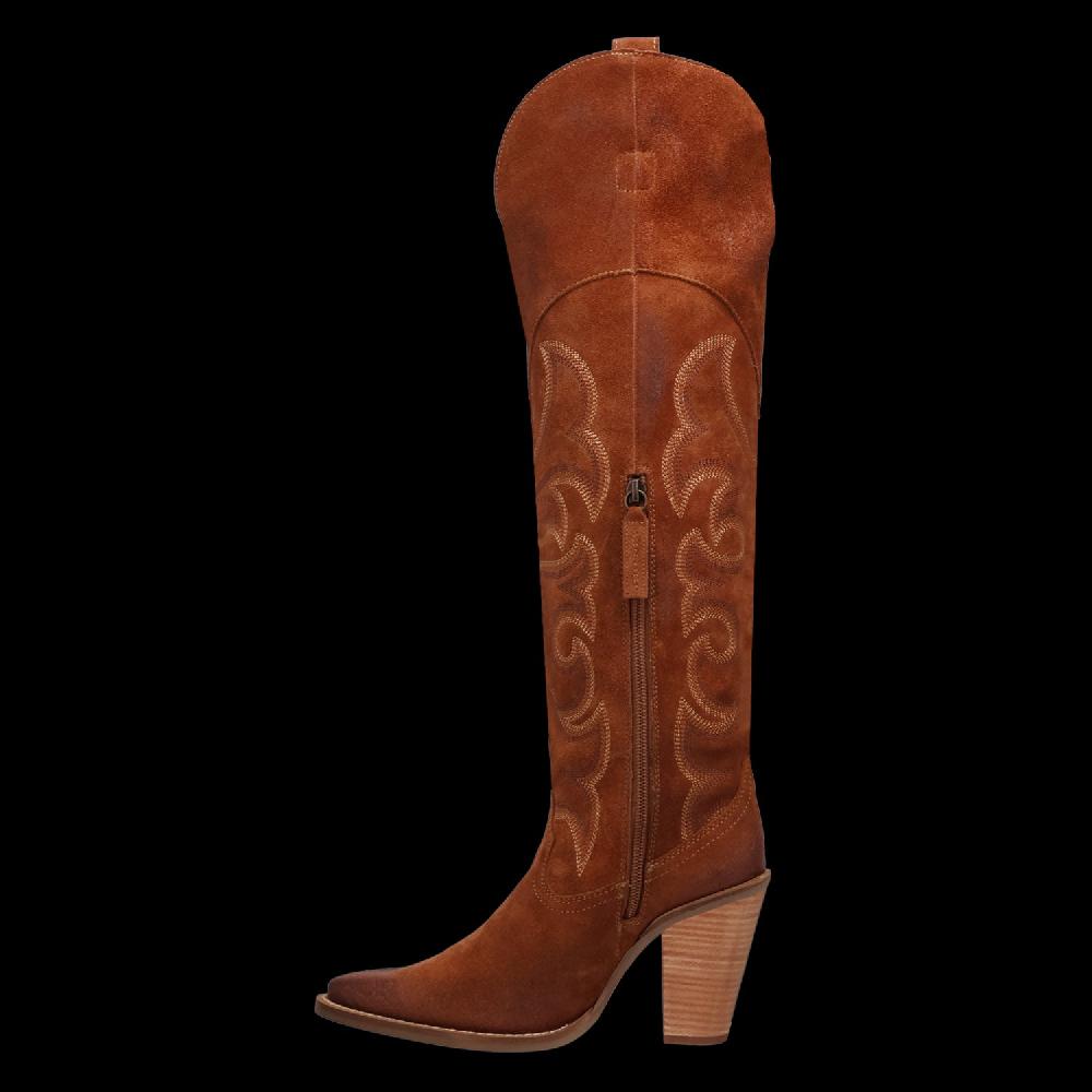 Dingo Brown Primadonna Suede Women's Knee High Western Boots DI2190-BRN