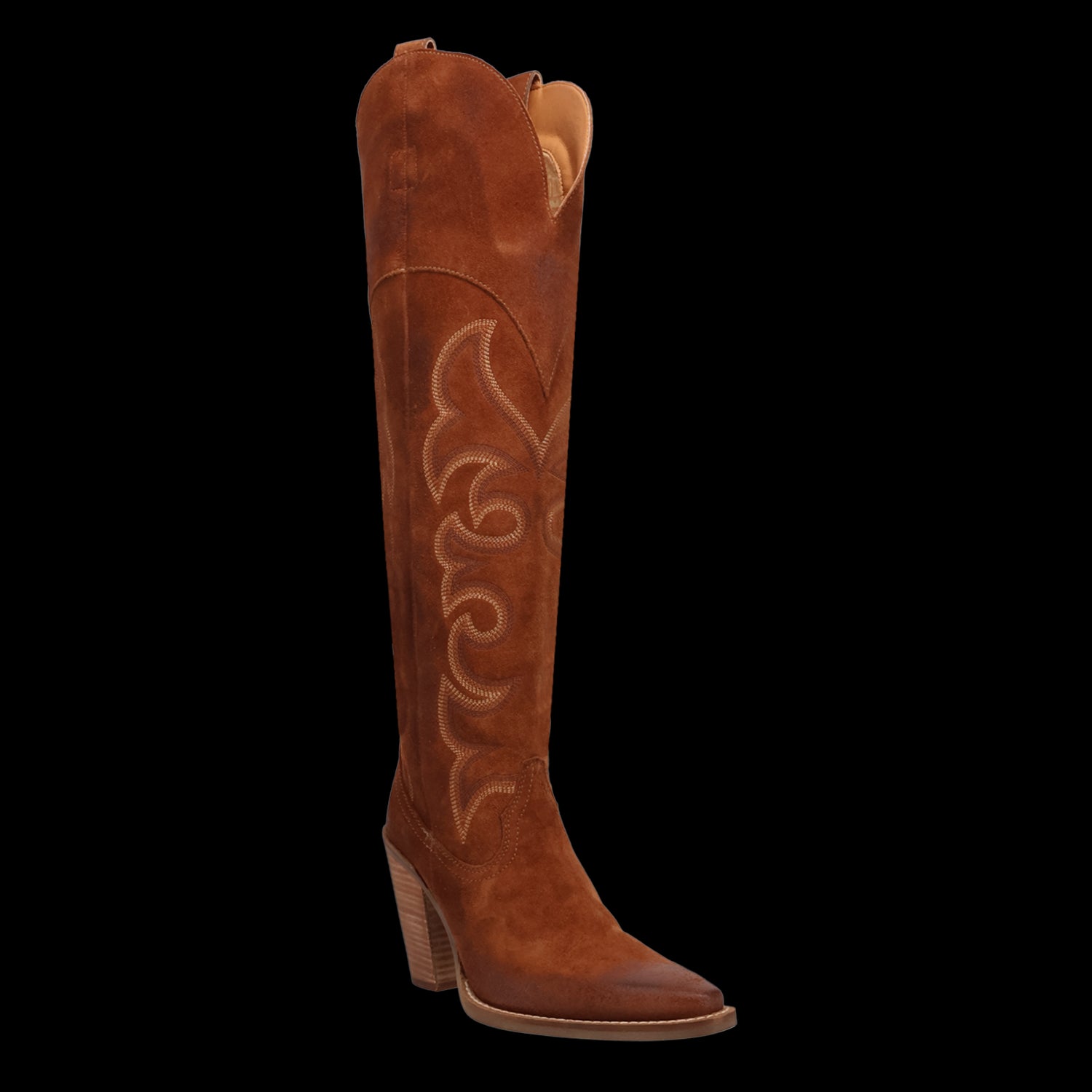 Dingo Brown Primadonna Suede Women's Knee High Western Boots DI2190-BRN