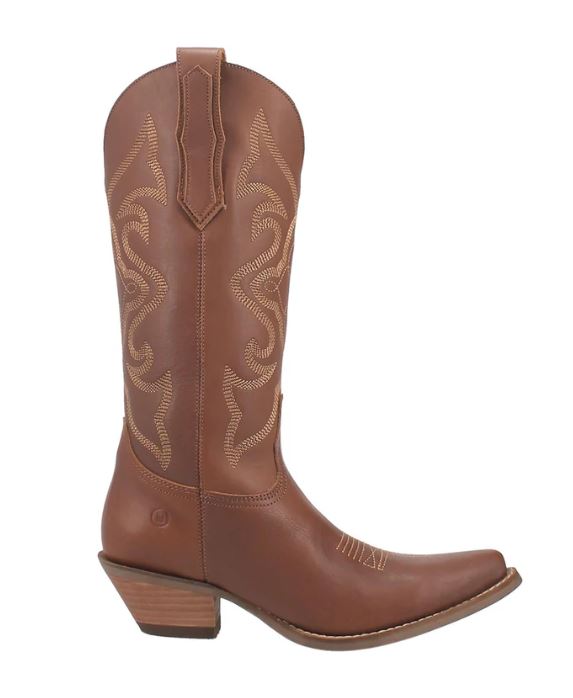 Dingo Brown Smooth Out West Women's Leather Boots DI920-BROWN