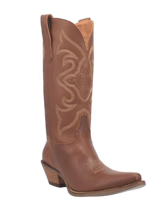 Dingo Brown Smooth Out West Women's Leather Boots DI920-BROWN