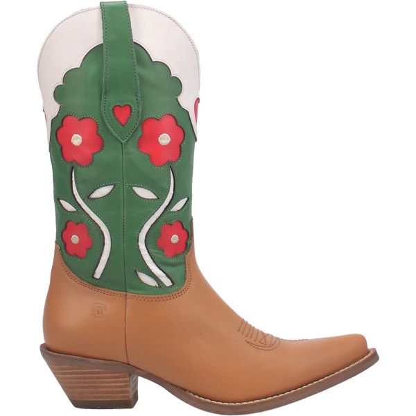 Dingo Camel Comin Up Roses Womens Western Boots DI918-CAMEL