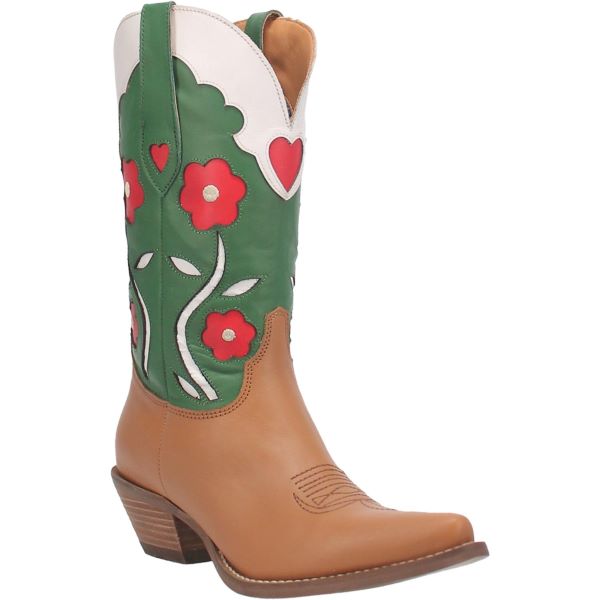 Dingo Camel Comin Up Roses Womens Western Boots DI918-CAMEL