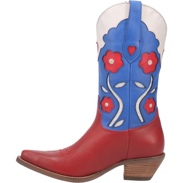 Dingo Cranberry Comin Up Roses Womens Western Boots DI918-CRANBERRY