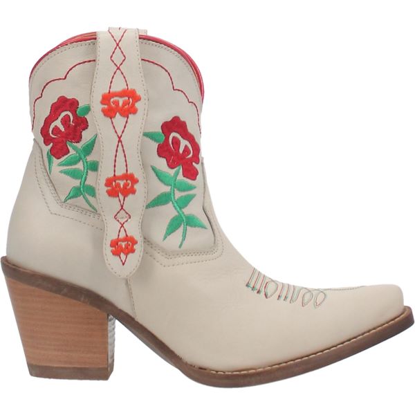 Dingo Cream Play Pretty Womens Floral Western Boots DI766-CREAM