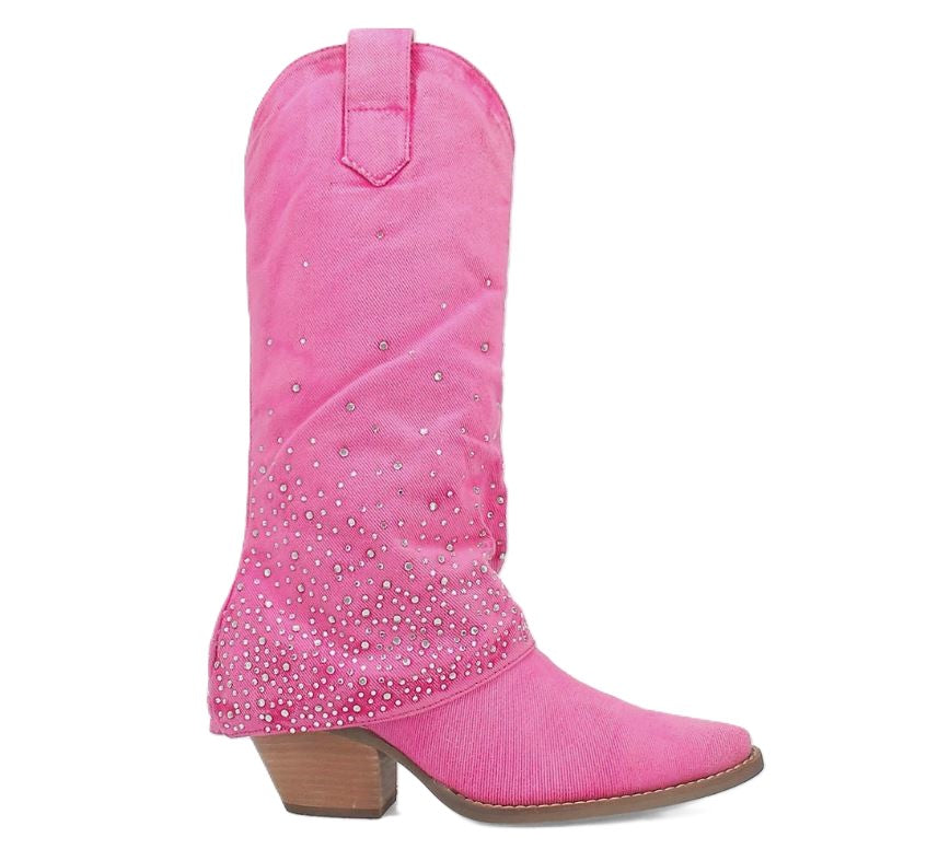 Dingo Eye Candy Pink Rhinestone Women's Tall Western Boots DI177