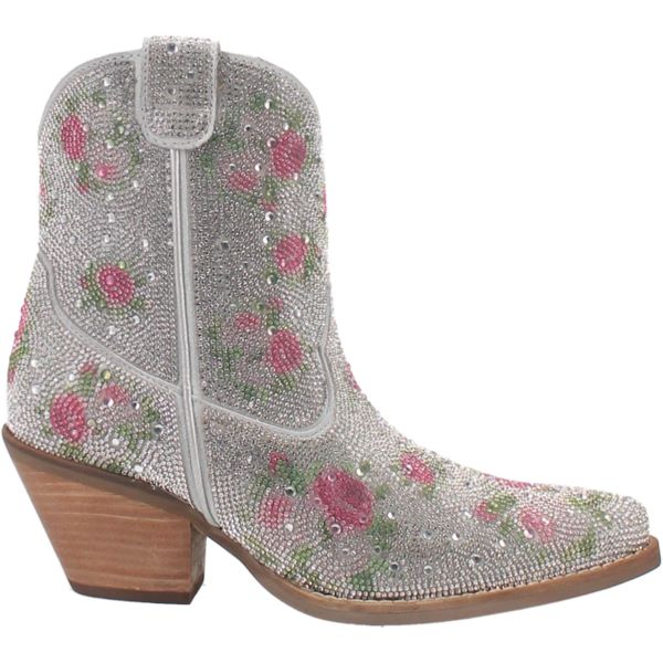 Dingo Floral Print Multi Color Rhinestone Cowgirl Women's Almond Toe Western Boots DI577-MULTI