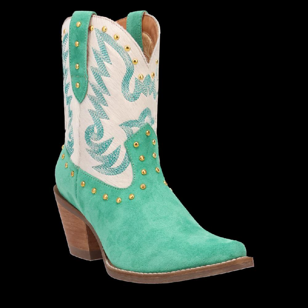 Dingo Green Rodeo Queen Women's Snip Toe Hair On Western Boots DI2222-GREEN
