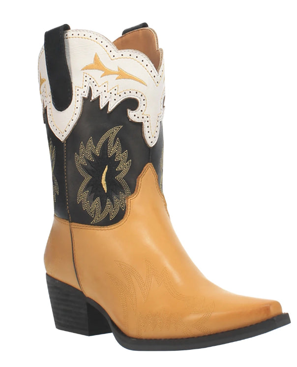 Dingo Mustard Tatiana Ladies Short Western Boots DI345
