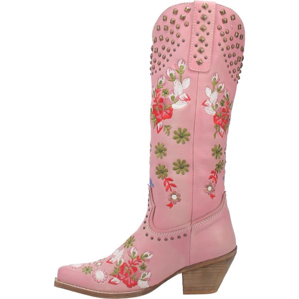 Dingo Pink Poppy Womens Floral Western Boots DI732-PINK