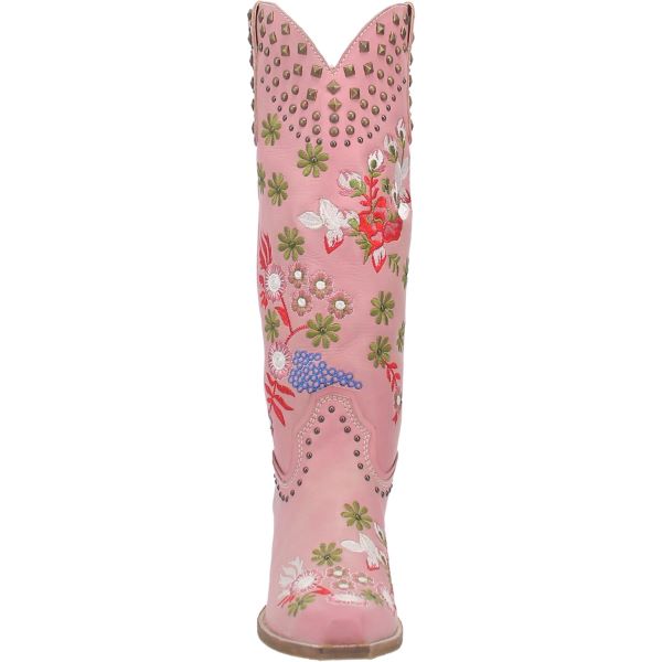Dingo Pink Poppy Womens Floral Western Boots DI732-PINK