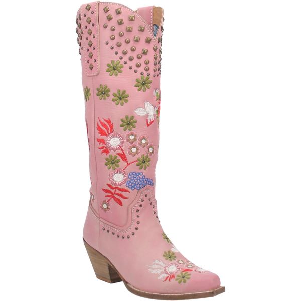Dingo Pink Poppy Womens Floral Western Boots DI732-PINK