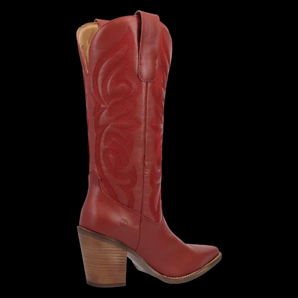 Dingo Red Hensley Women's 13 Inch Snip Toe Leather Boots DI2246-RED