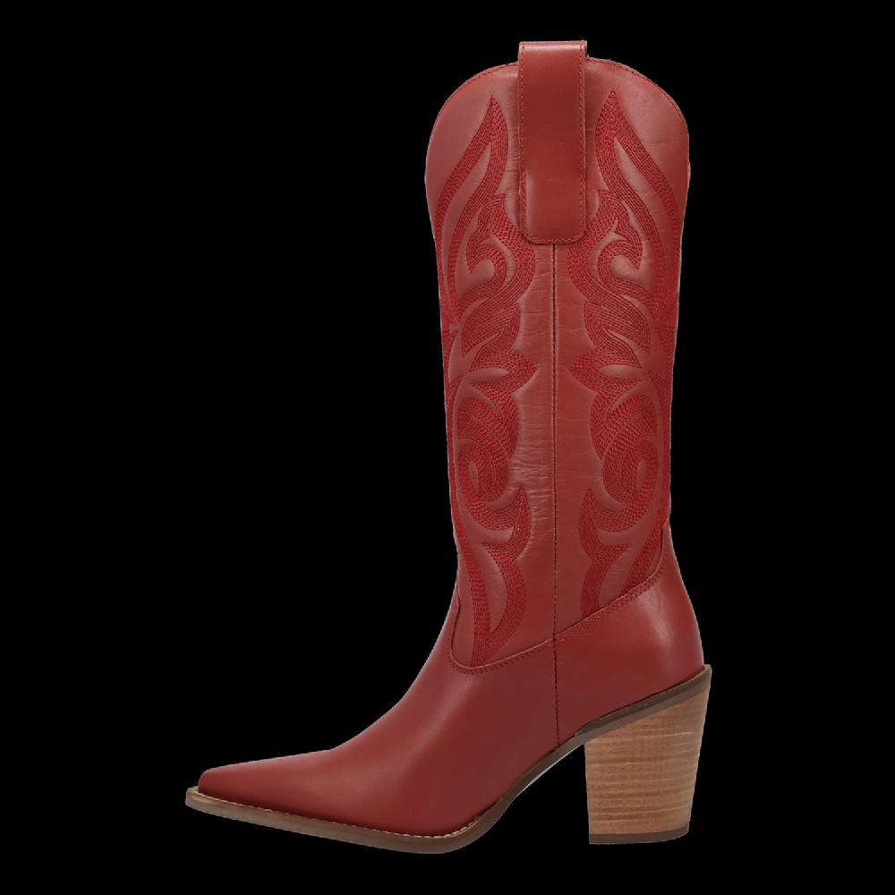 Dingo Red Hensley Women's 13 Inch Snip Toe Leather Boots DI2246-RED