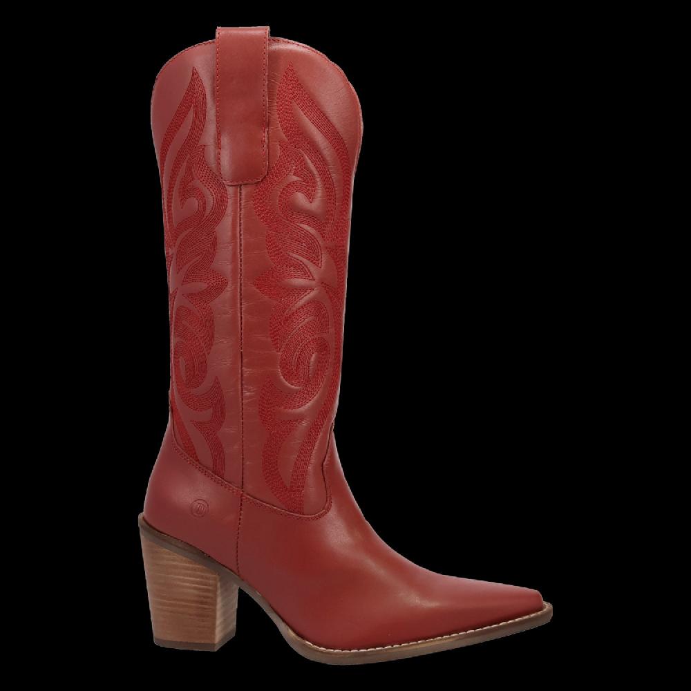 Dingo Red Hensley Women's 13 inch Snip Toe Leather Boots DI2246-RED