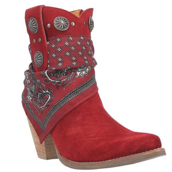 Dingo Short Red 7 inch Snip Toe Women's Boots DI184-RED