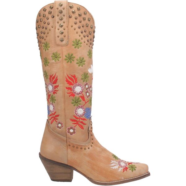 Dingo Tan Poppy Floral Womens Western Boots DI732-TAN