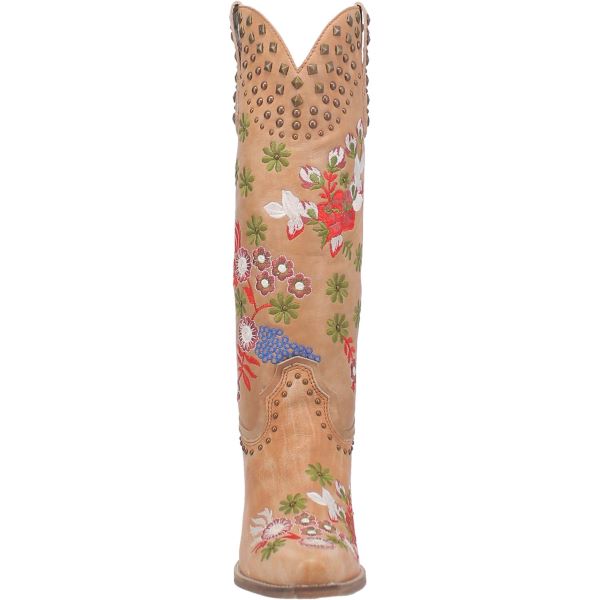 Dingo Tan Poppy Floral Womens Western Boots DI732-TAN