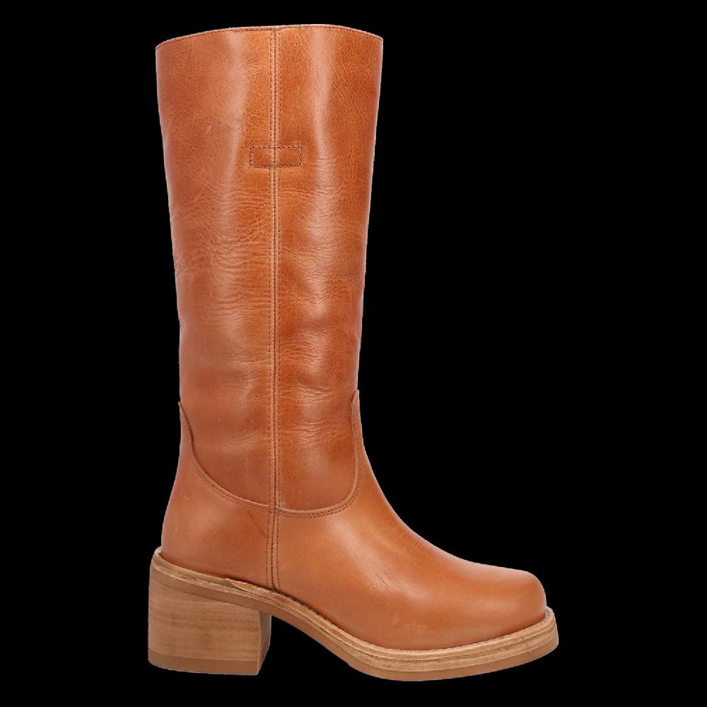 Dingo Tan Vagabond Women's 12 Inch Round Toe Leather Boots DI2287-TAN
