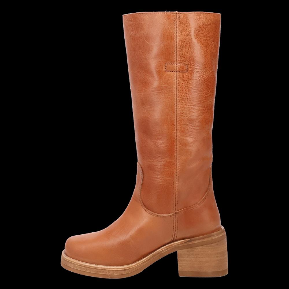 Dingo Tan Vagabond Women's 12 Inch Round Toe Leather Boots DI2287-TAN