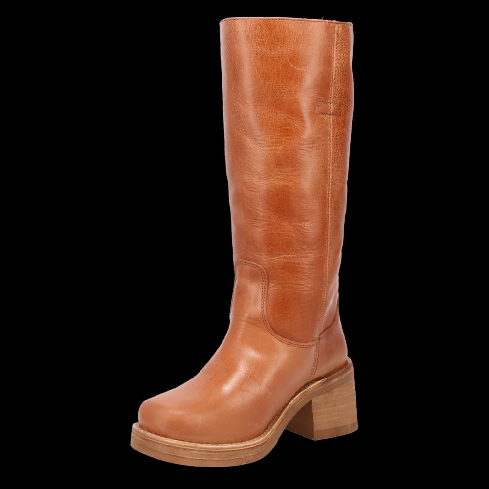 Dingo Tan Vagabond Women's 12 Inch Round Toe Leather Boots DI2287-TAN